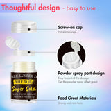 Aheroi Edible Glitter, 24 Colors Luster Dust Edible, Cocktail Glitter Luster Dust Sprinkles Drink Glitter Set, Shimmering Glitters Powder for Fondant