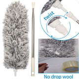 HAINANSTRY Microfiber Duster with Extension Pole, Extension Pole 30 to 100 Inches,Extendable Dusters for Cleaning Blinds/Cobweb/Furniture/Roof