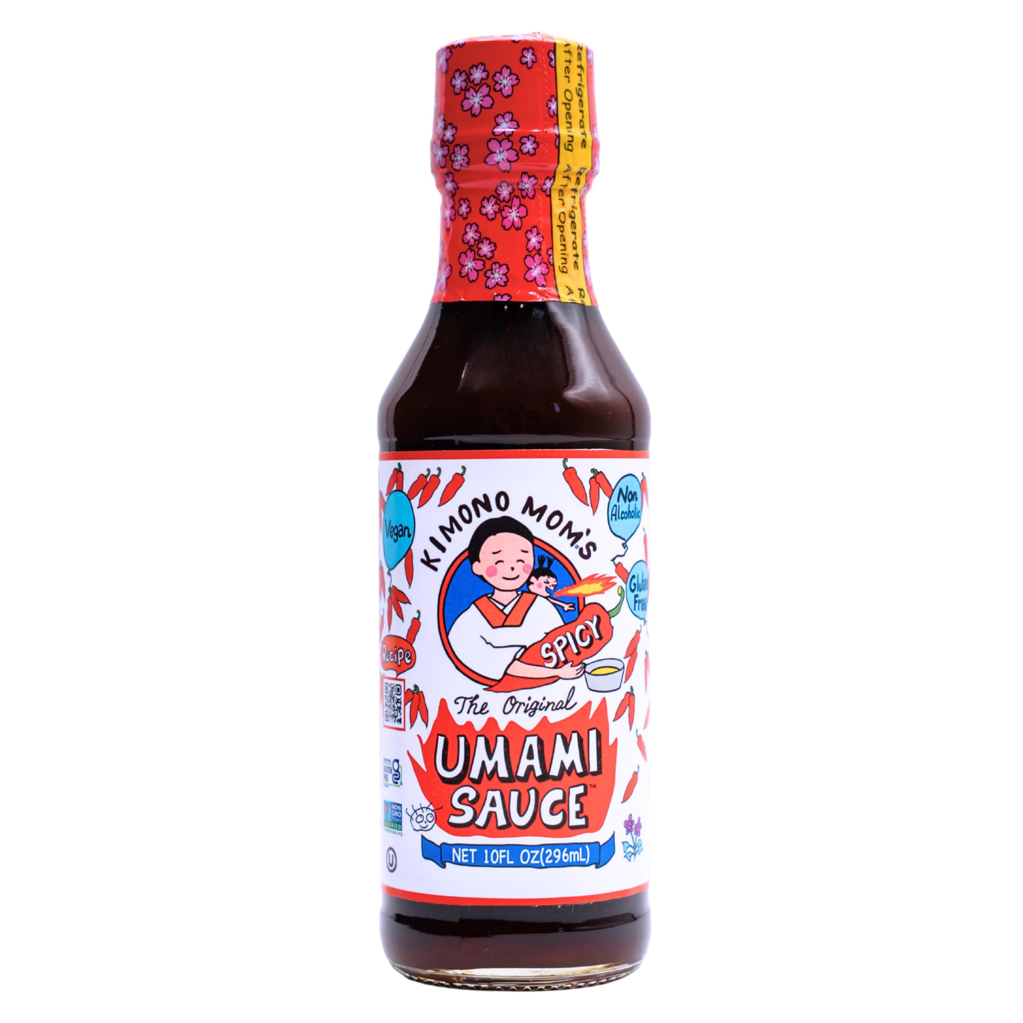 SAN J INTERNATIONAL Spicy Kimono Mom Umami Sauce, 10 FZ