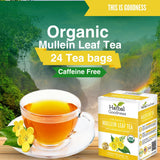 Mullein Leaf Tea - Organic Mullein Tea Bags For Lungs, Respiratory Health, Digestive System, Immune System, Supports Overall Health, 24 Mullein Tea