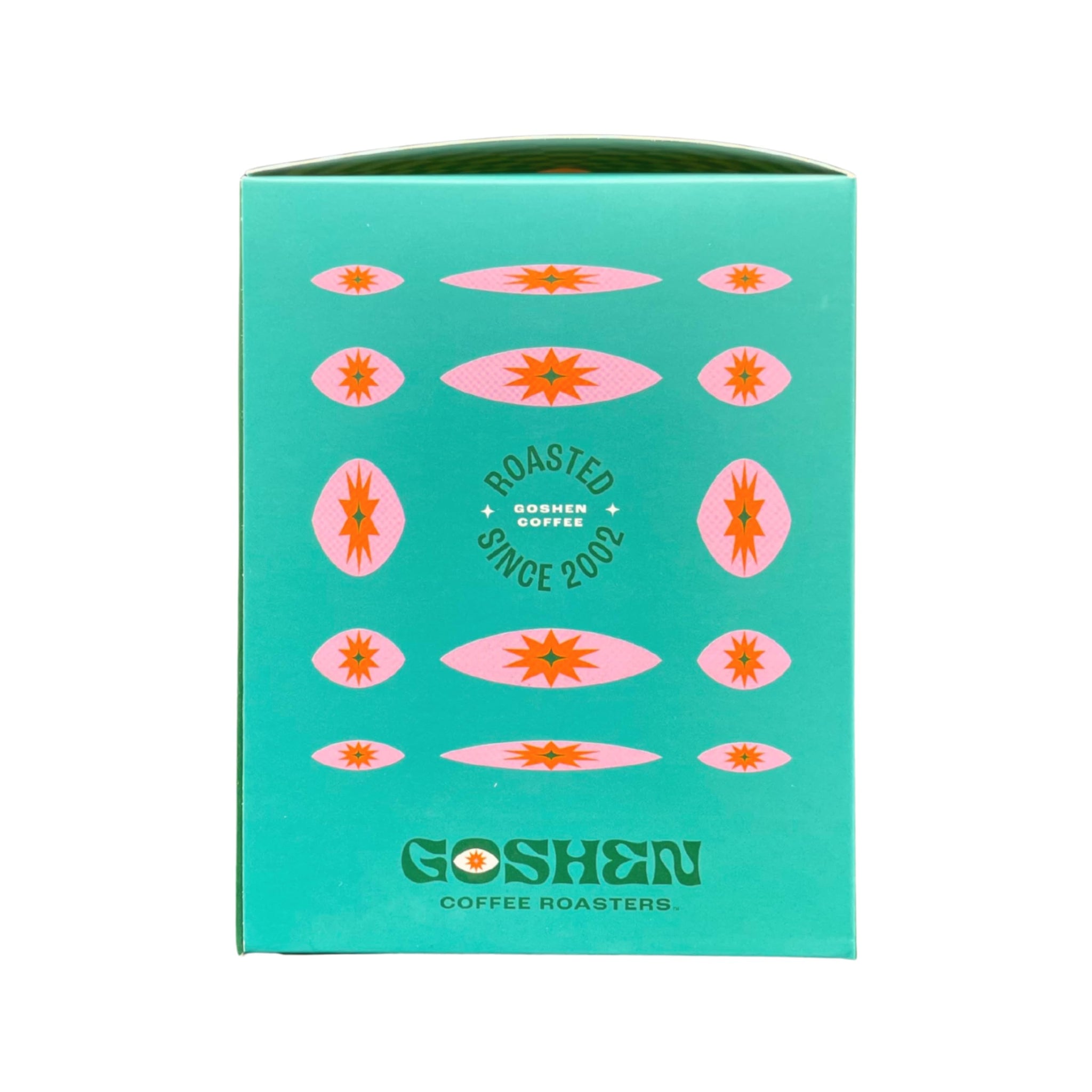 Goshen Coffee Roasters Single Serve Black Dog Espresso Blend | Dark Roast Roast | Roasted Nuts, Molasses, Dark Cocoa Flavors | 8 CT 4 Oz "Steeped"