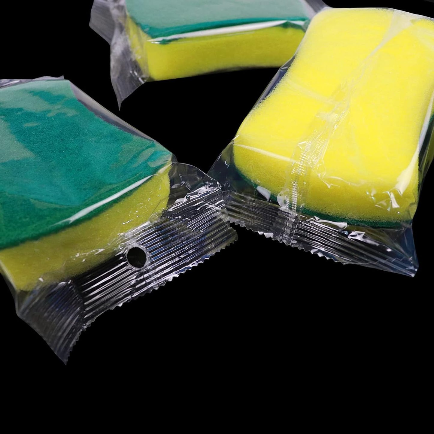 Kheoxusa 1000 Pcs Individually Wrapped Sponges,Sponge Individually Wrapped,Individually Wrapped Kitchen Sponges for Home Kitchen Scrub Dish Dishes