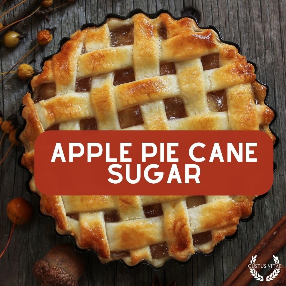 Apple Pie Cane Sugar | Artisanal Infused Sugar |1:1 Replacement For Cane Sugar | All Natural, Non GMO | Gourmet Sweetener | Hand Made, Small Batch | GLP-1 Friendly | Made in USA | Magnetic Tin | Gustus Vitae | #81