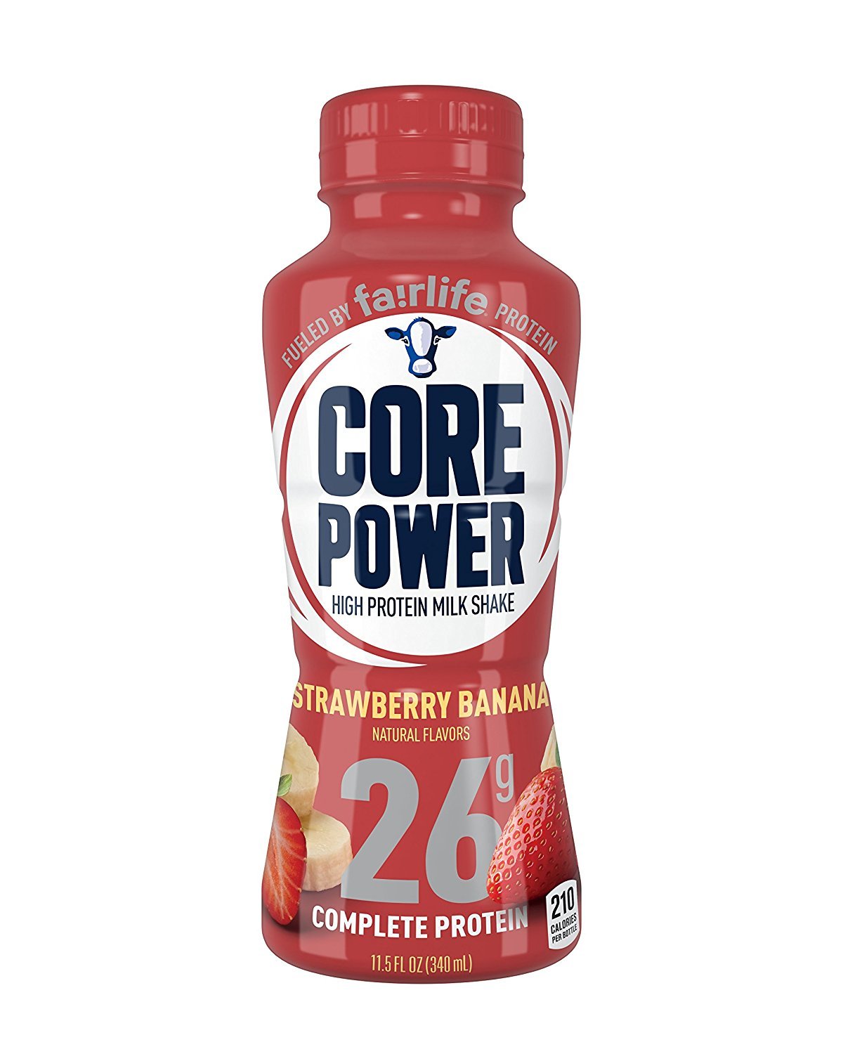 Core Power by fairlife High Protein (26g) Milk Shake, Strawberry Banana, 11.5 Fl Oz (Pack of 12)
