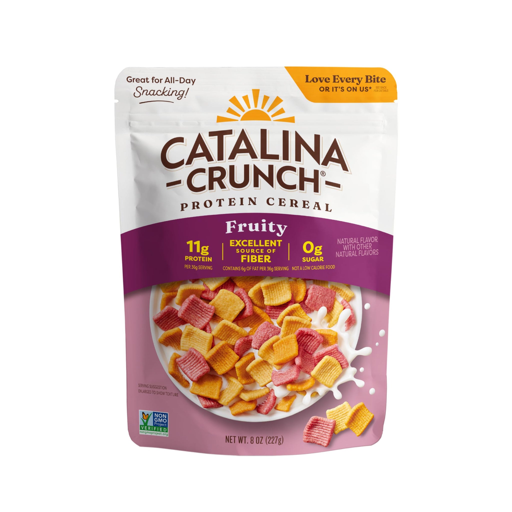 Catalina Crunch Protein Cereal - Sugar Free Breakfast Cereal with 11g of Protein - Gluten Free - Fruity - 8 oz. Bag (Pack of 1) (Packaging May Vary)
