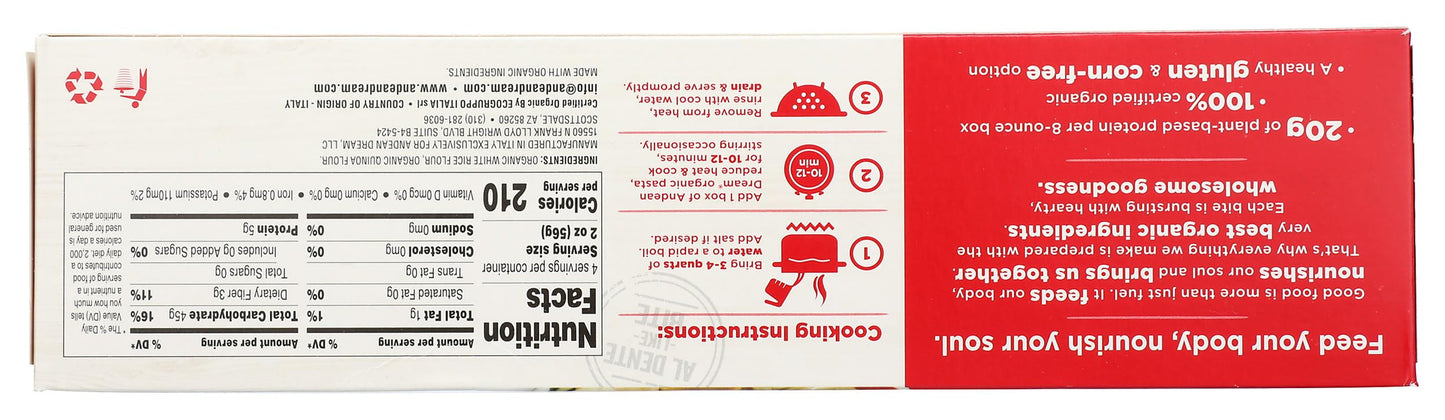 Andean Dream, Spaghetti Quinoa Organic, 8 Ounce