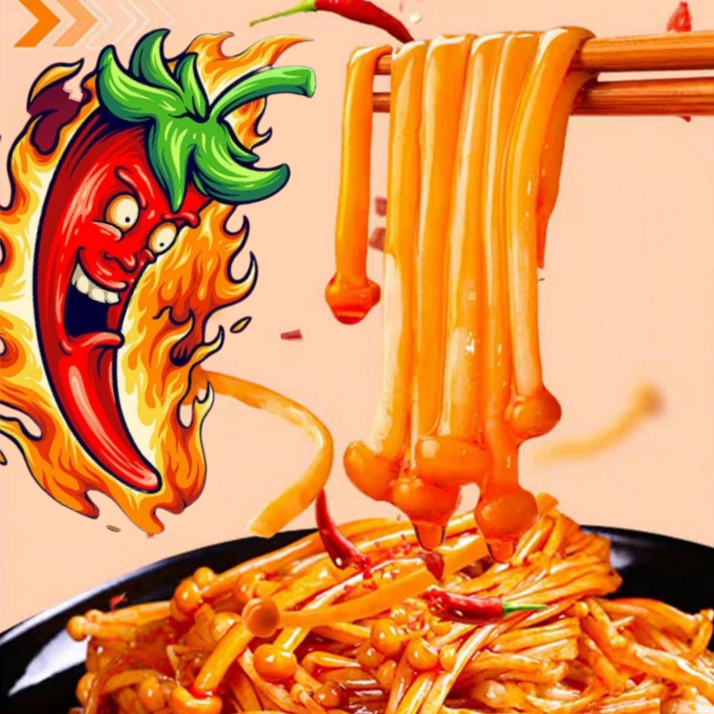 Chinese Specialties Spicy Red Oil Enoki Mushroom, Pickled Vegetables, Latiao Spicy Strips, Chili Sauce Pickle, Crispy Mushroom, Snack Relish Gift