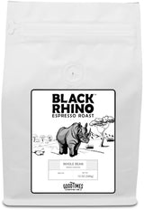 Good Times Coffee Co. Black Rhino Arabica Coffee Espresso Dark Roast, Whole Bean, Small Batch Artisan, 12 Ounce (Pack of 1)