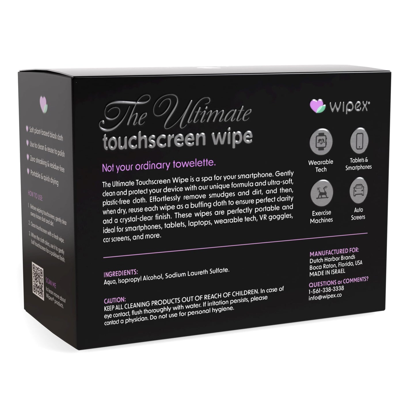 Wipex Screen Wipes & Gym Wipes Combo Pack - 75ct Gym Equipment Canister & 24ct Individually Wrapped Fitness Touch Screen Cloths, Safe for Yoga Mats