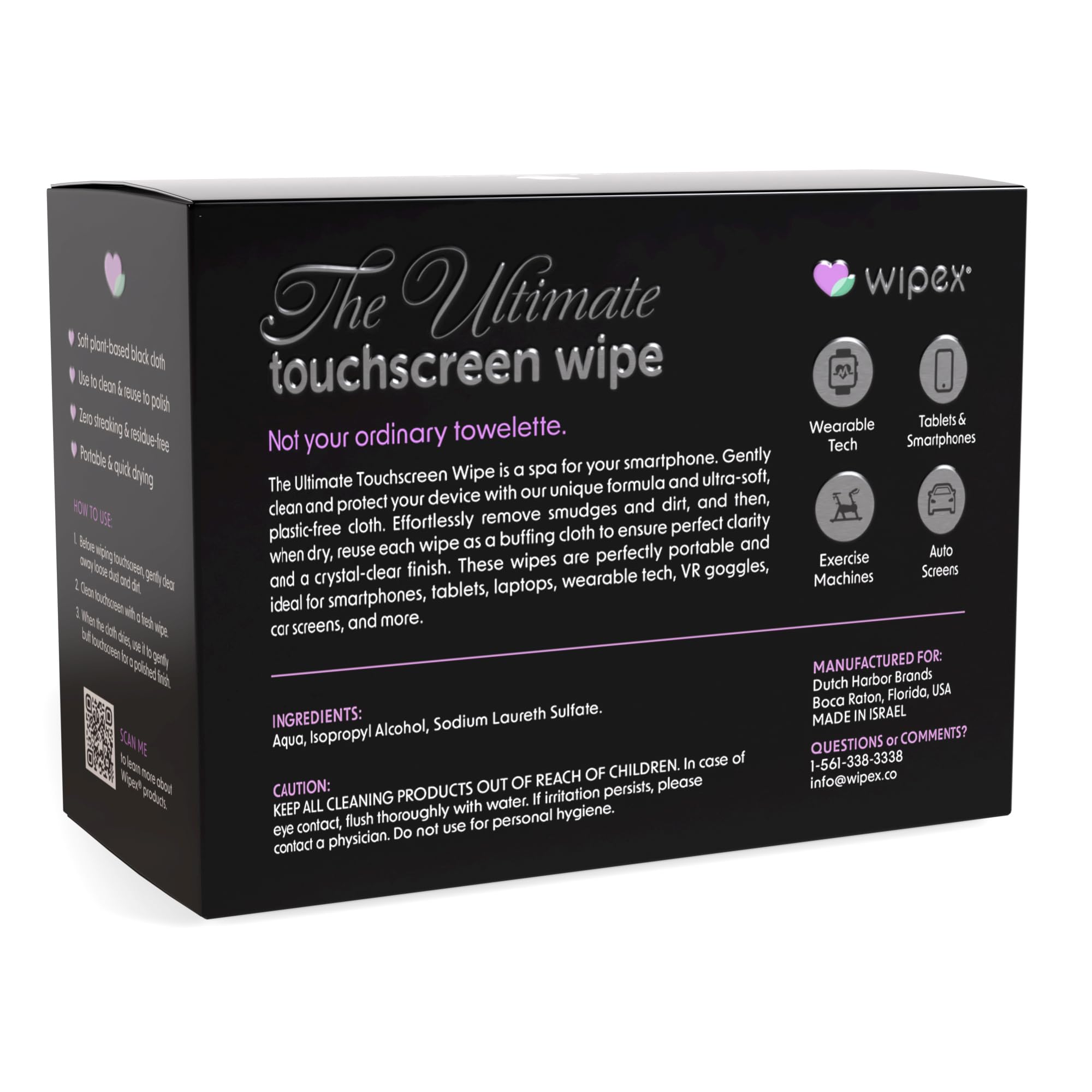 Wipex Screen Wipes & Gym Wipes Combo Pack - 75ct Gym Equipment Canister & 24ct Individually Wrapped Fitness Touch Screen Cloths, Safe for Yoga Mats