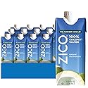 Zico 100% Coconut Water, No added Sugar, Refreshingly Delicious, Hydration with Electrolytes, 11.2 Fl Oz (Pack of 12)