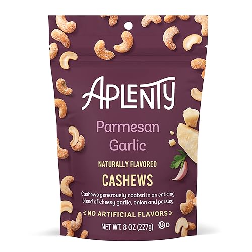 Amazon Brand - Aplenty, Parmesan Garlic Cashews, 8 oz