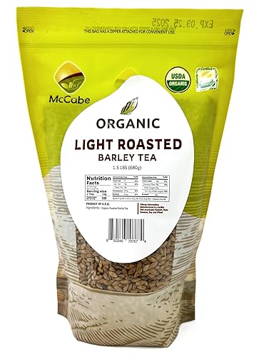 McCabe Organic Light Roasted Whole Grain Barley - USDA & CCOF Certified Organic Tea, 1.5 lbs