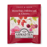 Ahmad Tea Herbal Tea, Rosehip, Hibiscus, & Cherry, 20 ct (Pack of 1) - Decaffeinated & Sugar-Free