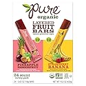 Pure Organic Layered Fruit bar Variety Package, 12 - Pineapple Passionfruit & 12 - Strawberry Banana 0.63 oz (Pack of 24)