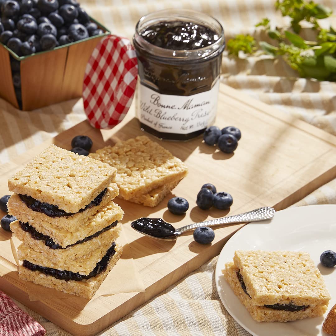 Bonne Maman Wild Blueberry Preserves, 13 oz Glass Jars (Pack of 6) - Non-GMO, Made with Simple Ingredients