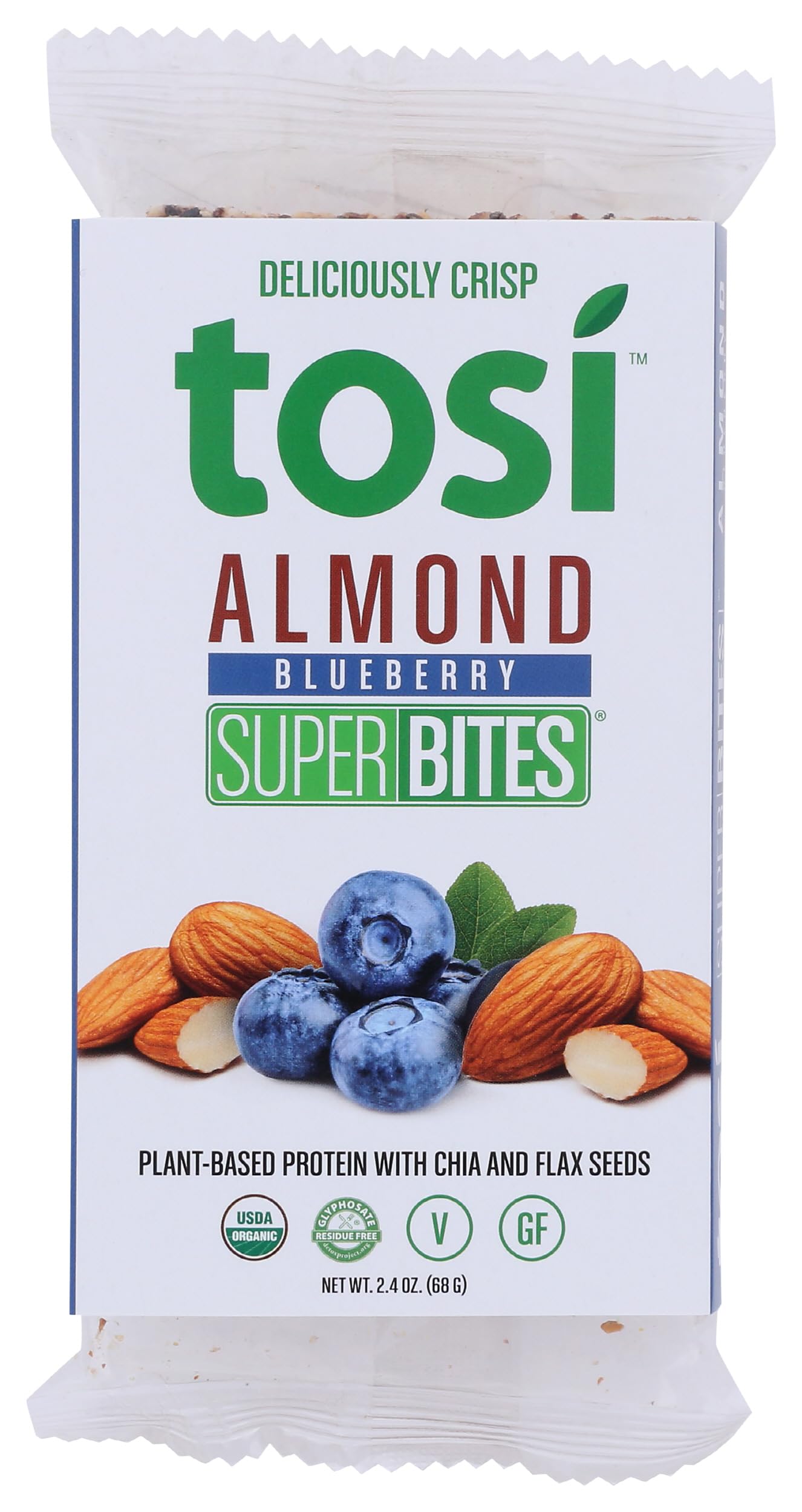 Tosi Superbites, Almond Blueberry, 2.4 Oz