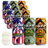 Rip It Energy Drink Variety Pack - 12 Cans of 16 fl oz Each - Assorted Flavors for an Energy Rush - with Snacktix Coaster Included (TRIBUTE)