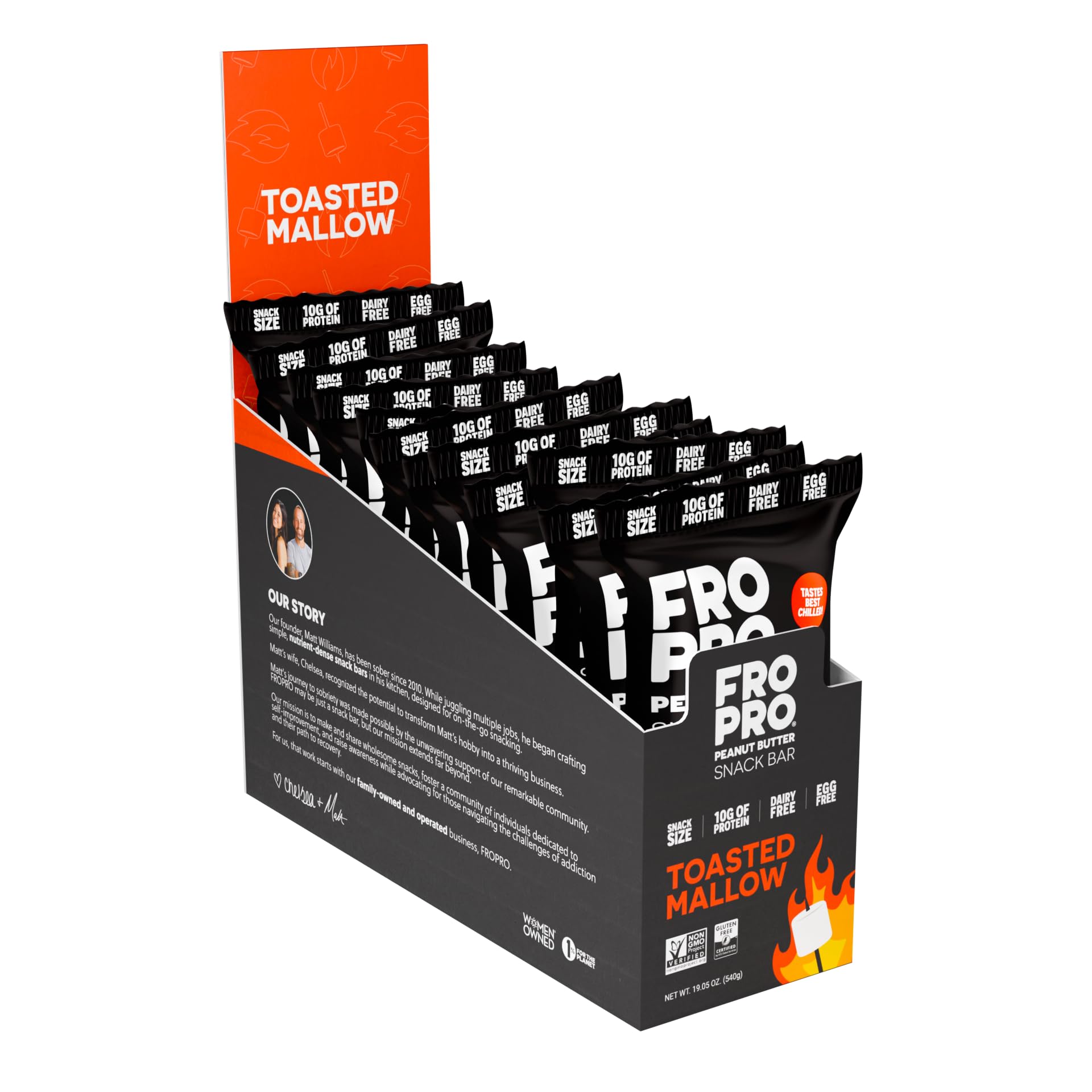 FROPRO Plant Protein Snack Bars, One Bite Crave-Worthy Taste, Honey-Sweetened Plant-Based Protein Bars, 9-10g Protein, Gluten & Dairy Free, Snack Size