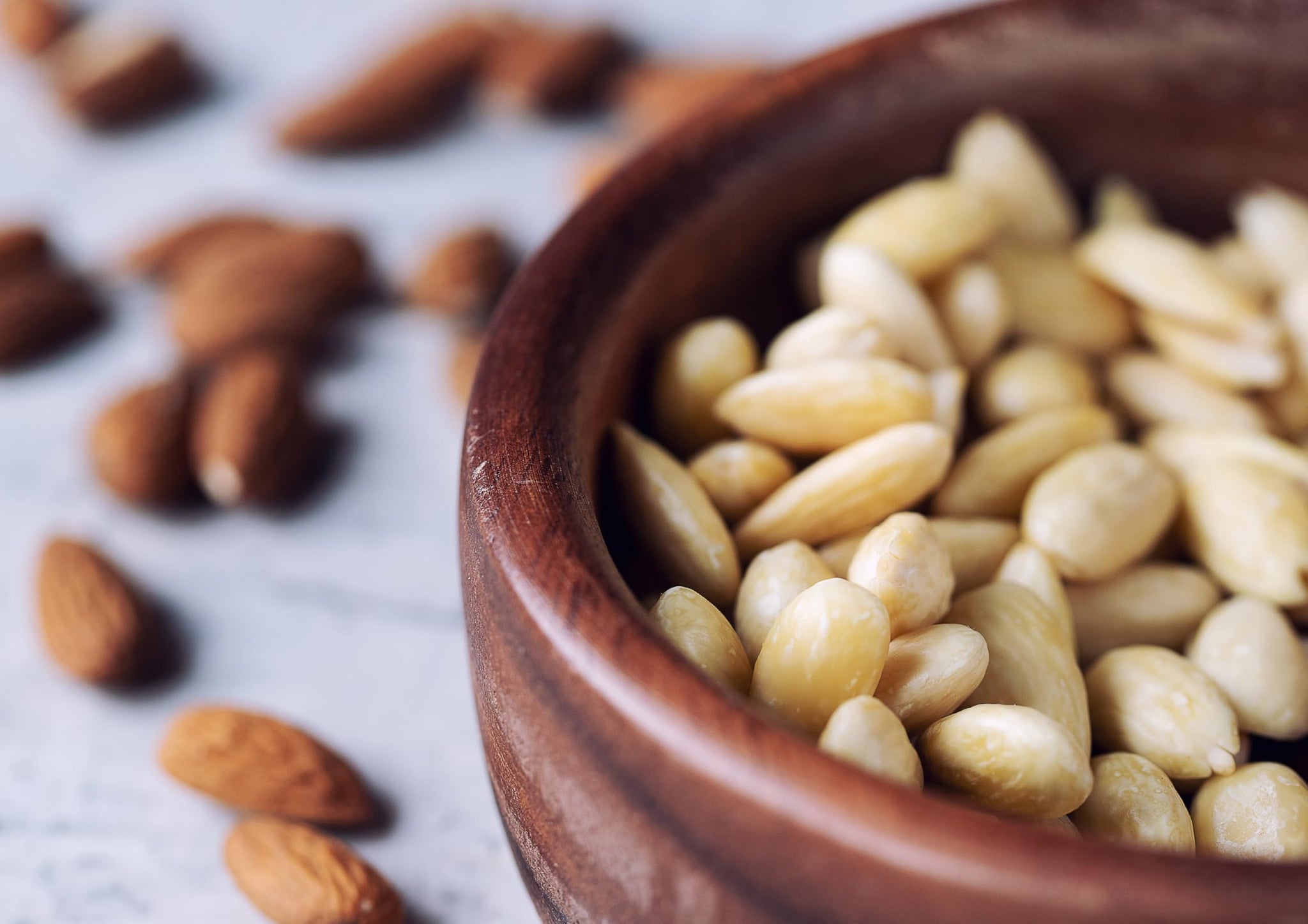Food to Live - Blanched Whole Almonds, 18 Pounds - Raw, Skinless, Unsalted, Keto, Vegan, Kosher, Bulk. High in Protein, Fiber, Vitamin E, Riboflavin.