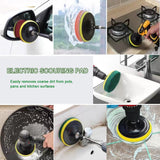 4 Inch Drill Brush Attachments for Cleaning Household Drill Brush Scrubber for Bathroom & Kitchen with Disc Pad Holder and Adapter?9 Scouring Pads?3