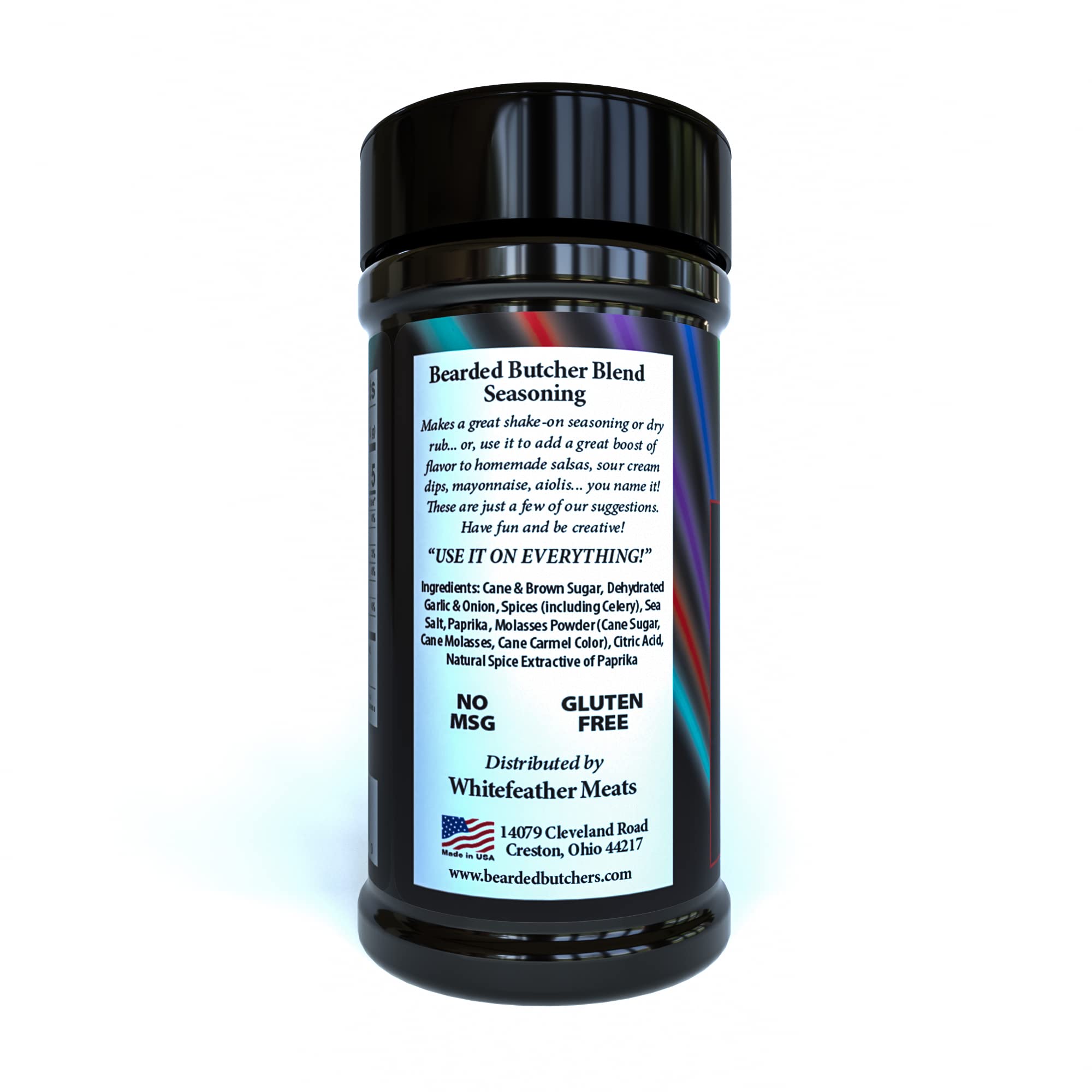 Bearded Butchers Hollywood Blend Seasoning, 5.5 oz Shaker - Sweet & Sultry with Cane Sugar & Molasses, Perfect for Pork Ribs, Pulled Pork, Brisket
