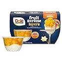 Dole Fruit Bowls Peaches & Crème Layers Snacks, 4.3oz 4 Total Cups
