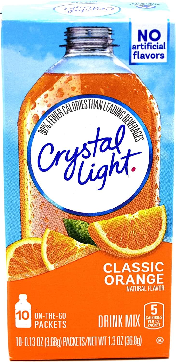 Crystal Light Drink Mix Variety Pack, Low Calorie Powdered Beverage Mix for Water Flavoring and Refreshing Drinks, Raspberry Lemonade and Classic