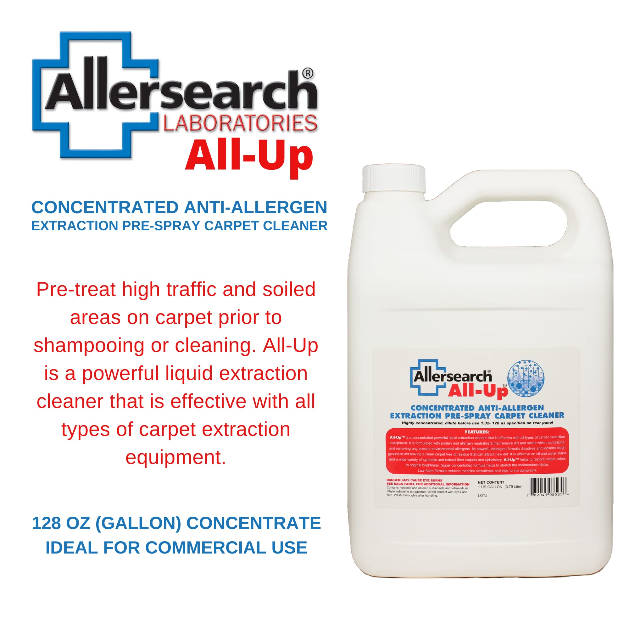 Allersearch All-Up Concentrated Anti-Allergen Carpet Spot Spray 1 Gallon (128 Oz)