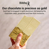 Milkboy Swiss Chocolates White Chocolate Bars - Gourmet Bourbon Vanilla Chocolate Bars - Made with Pure Natural Vanilla - White Premium - Gluten Free