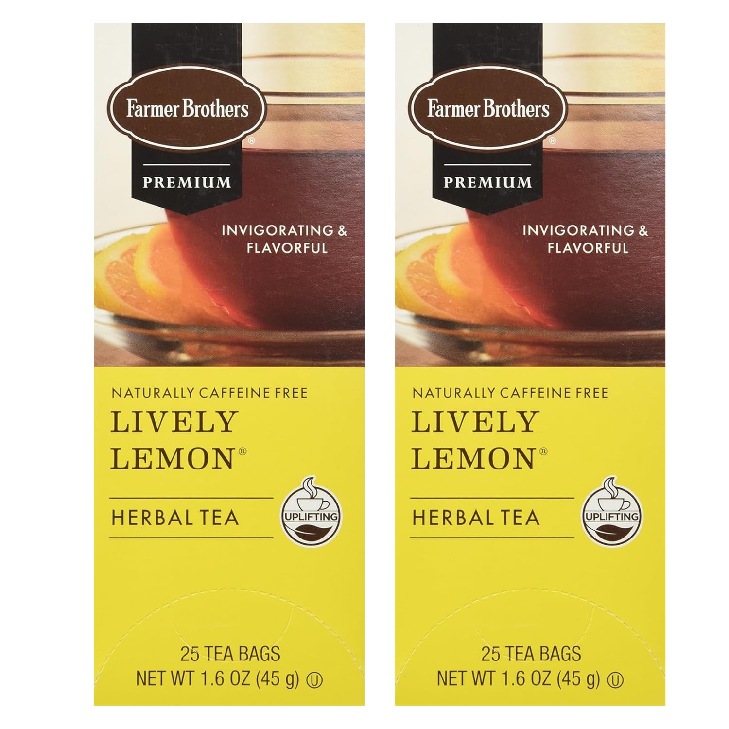 Farmer Brothers Premium: Lively Lemon Hot Tea - 2/25 ct boxes