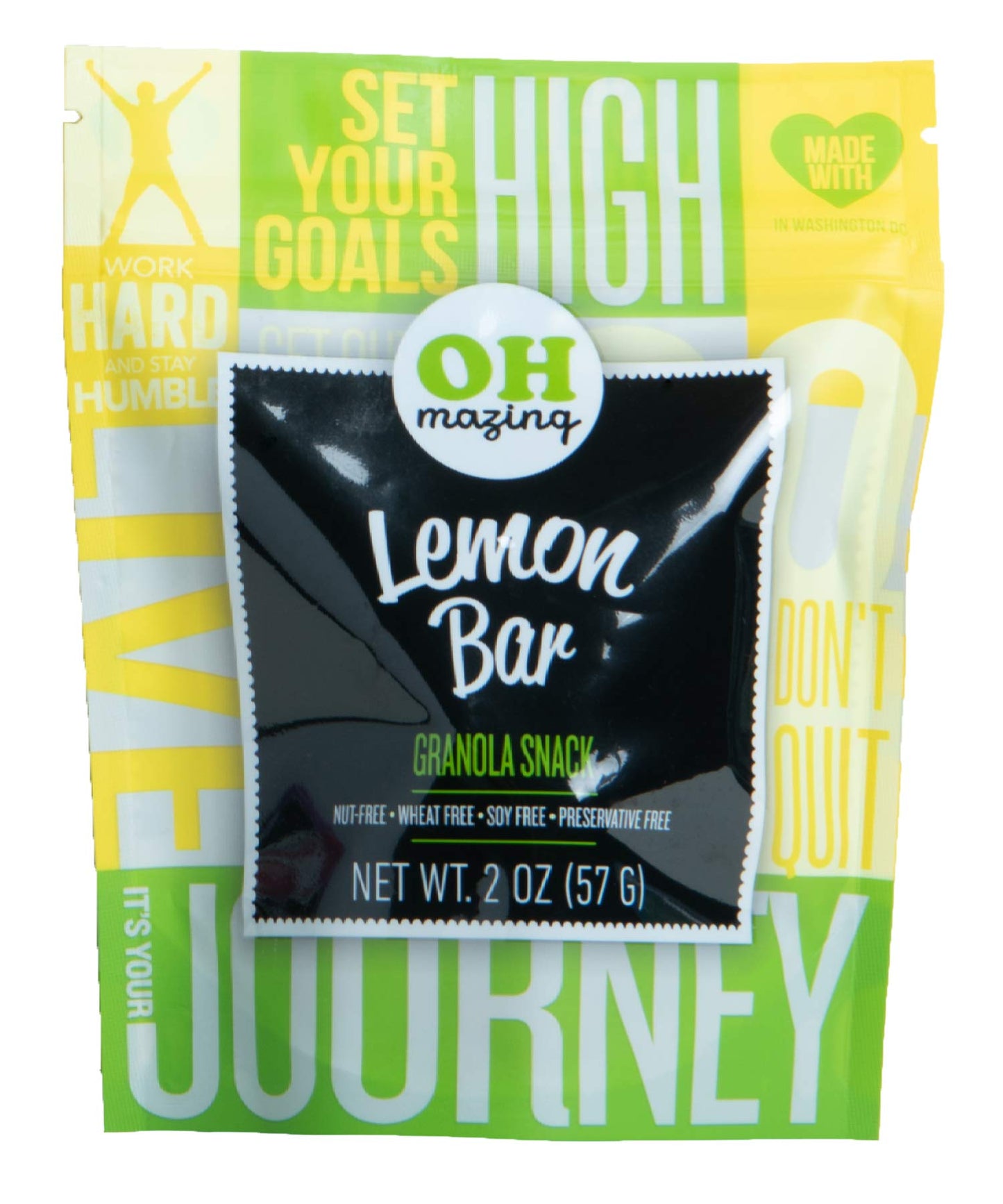 Oh-Mazing Granola Snack, Nut-Free, Gluten-Free, Lemon Bar, 2 Ounce Bag (Pack of 10)