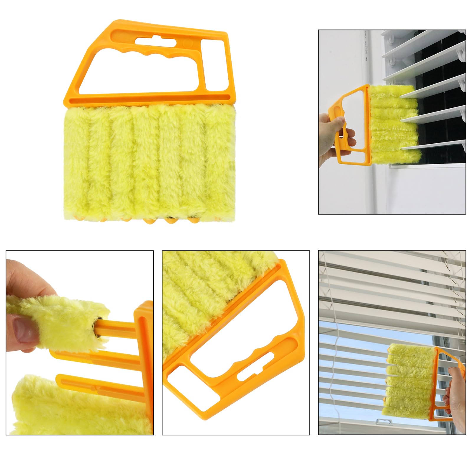 8 Pcs Hand-held Groove Gap Cleaning Tools - Door Window Track Crevice Cleaning Brushes Blind Cleaner Duster, Window Magic Cleaning Brush for Shower