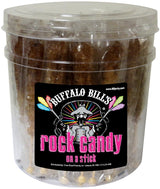 Buffalo Bills Root Beer (Brown) Rock Candy On A Stick (36-ct tub brown rock candy crystal sticks)