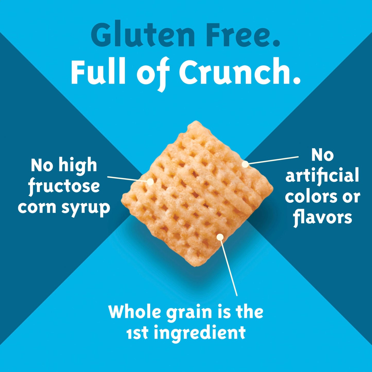 Rice Chex Gluten Free Breakfast Cereal, Homemade Chex Mix Ingredient, Family Size, 18 oz