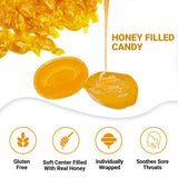 Honey Filled Hard Candy - Individually Wrapped Honey Hard Candy - 1 Pound Bulk Bag (Approx. 90 Pieces) - Soft Honey Center