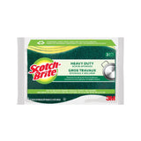 Scotch-Brite MMMHD3 Heavy Duty Scrub Sponge, Yellow & Green, 3 Per Pack