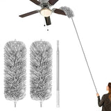 Feather Duster for Cleaning Extendable - Feather Duster for Cleaning The Indoor. 110 in Long Duster with Extension Pole for Clean Ceilings and Fans