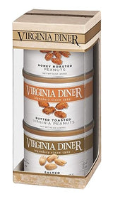 Virginia Diner Tower of Traditions Gift Set - Virginia Peanuts Gift Set Non-GMO, Preservative Free from Virginia Since 1929 - Salted, Honey Roasted