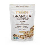 Struesli Original Organic Granola, Grain & Gluten Free, Healthy Snacks with Chia Seeds, Nuts and Sea Salt, Prebiotic High Fiber Food for Yogurt