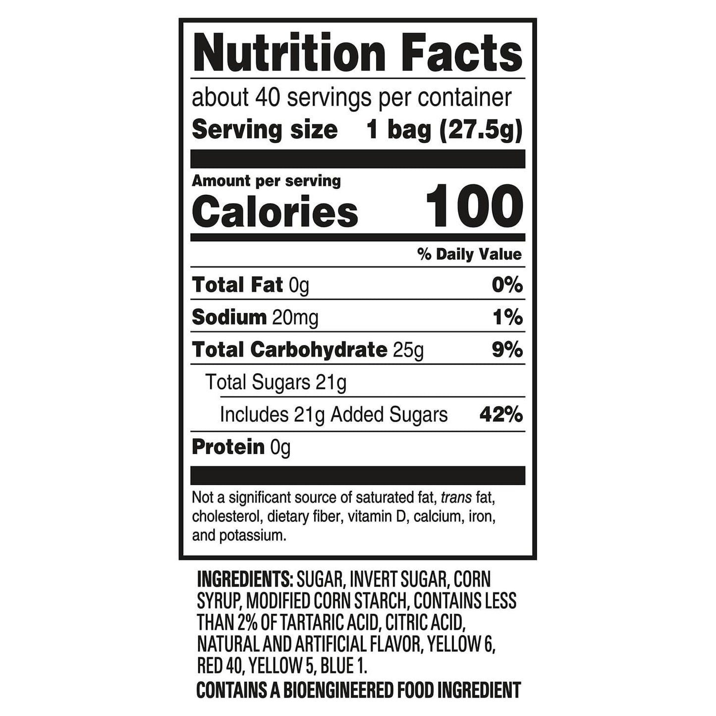 Sour & Chewy Candy, Bulk Pack, 40 - 0.97 oz, SOUR PATCH KIDS