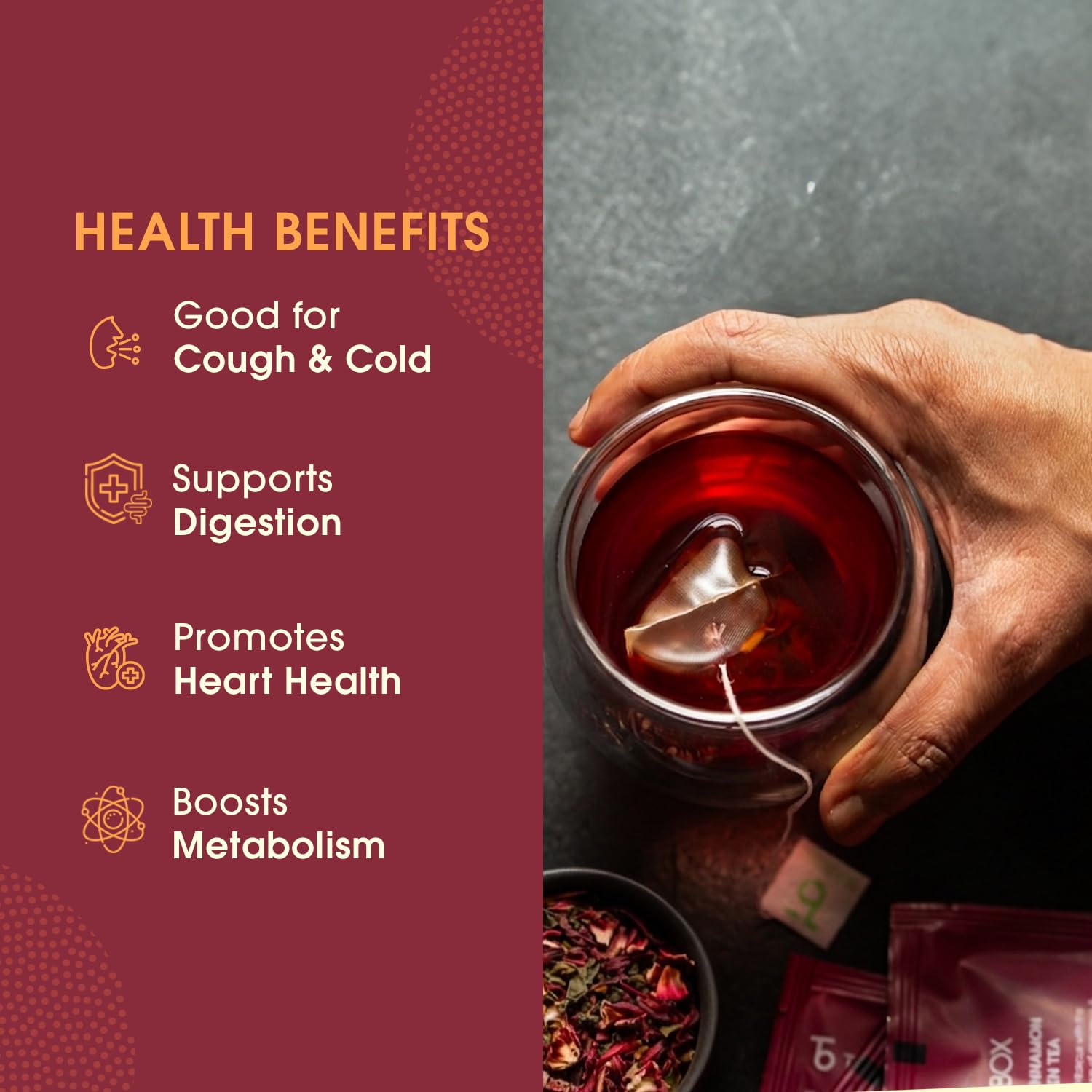 Teabox Premium Darjeeling Green Tea With Dried Hibiscus | 100% Whole Leaf & 0% Bitterness | Green Tea From The Himalayas | 25 Tea Bags (Low Caffeine)