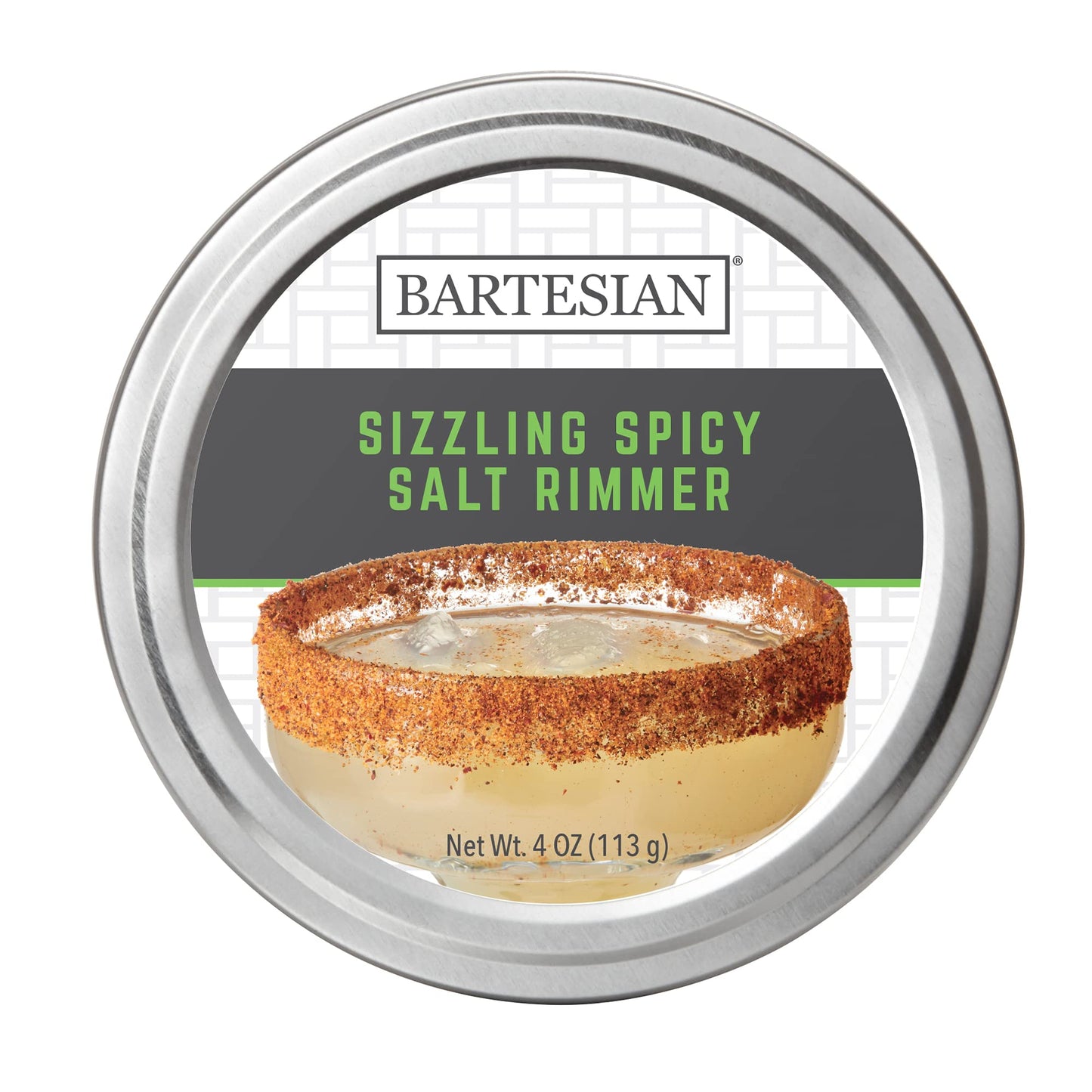 Bartesian Sizzling Spicy Salt Cocktail Glass Rimmer - Margaritas Cocktails Flavored Rimming Garnish for Margarita Bar Drink Glasses - Professional