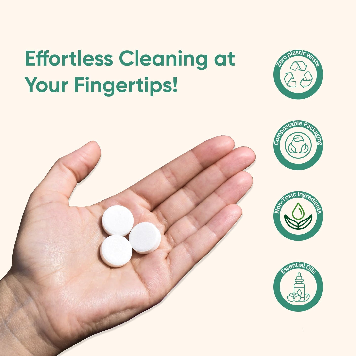 Green Llama Eco-Friendly Cleaning Refill Tablets Variety Pack - Multi-Surface, Glass & Bathroom Cleaners with Natural Essential Oils in Compostable