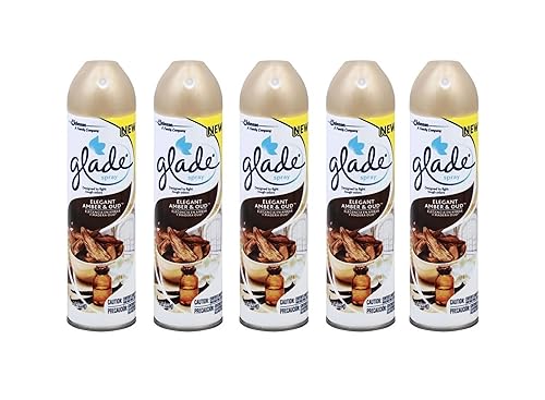 Glade Air freshener Elegant Amber & Oud, 8oz, Pack of 5