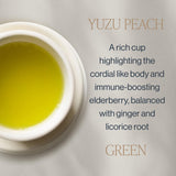 Rishi Tea Yuzu Peach Green Tea - Organic Loose Leaf Green & Herbal Blend, Naturally Sweet & Low Caffeine, Enjoy Hot or Iced - 50 Count