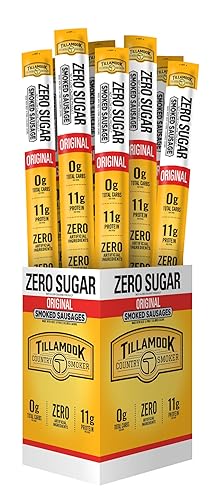 Tillamook Country Smoker Keto Friendly Zero Sugar Smoked Sausages, Original, 1.25 Ounce, 24 Count