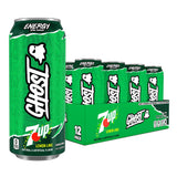 GHOST Energy Drink - 12-Pack, 7UP, 16oz Cans - Energy & Focus & No Artificial Colors - 200mg of Natural Caffeine, L-Carnitine & Taurine - Gluten-Free