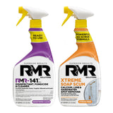 RMR Polish & Protect Bundle - Xtreme Soap Scum Remover + RMR-141 EPA Registered Mold & Mildew Spray, 2-Step Clean & Disinfect System for Buildup, Hard