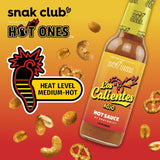 Snak Club x Hot Ones Hot Habanero Snack Mix, Spicy Snacks with Peanuts, Pretzels, Sesame Sticks, Toasted Corn & Cashews, Inspired by Hot Ones Hot